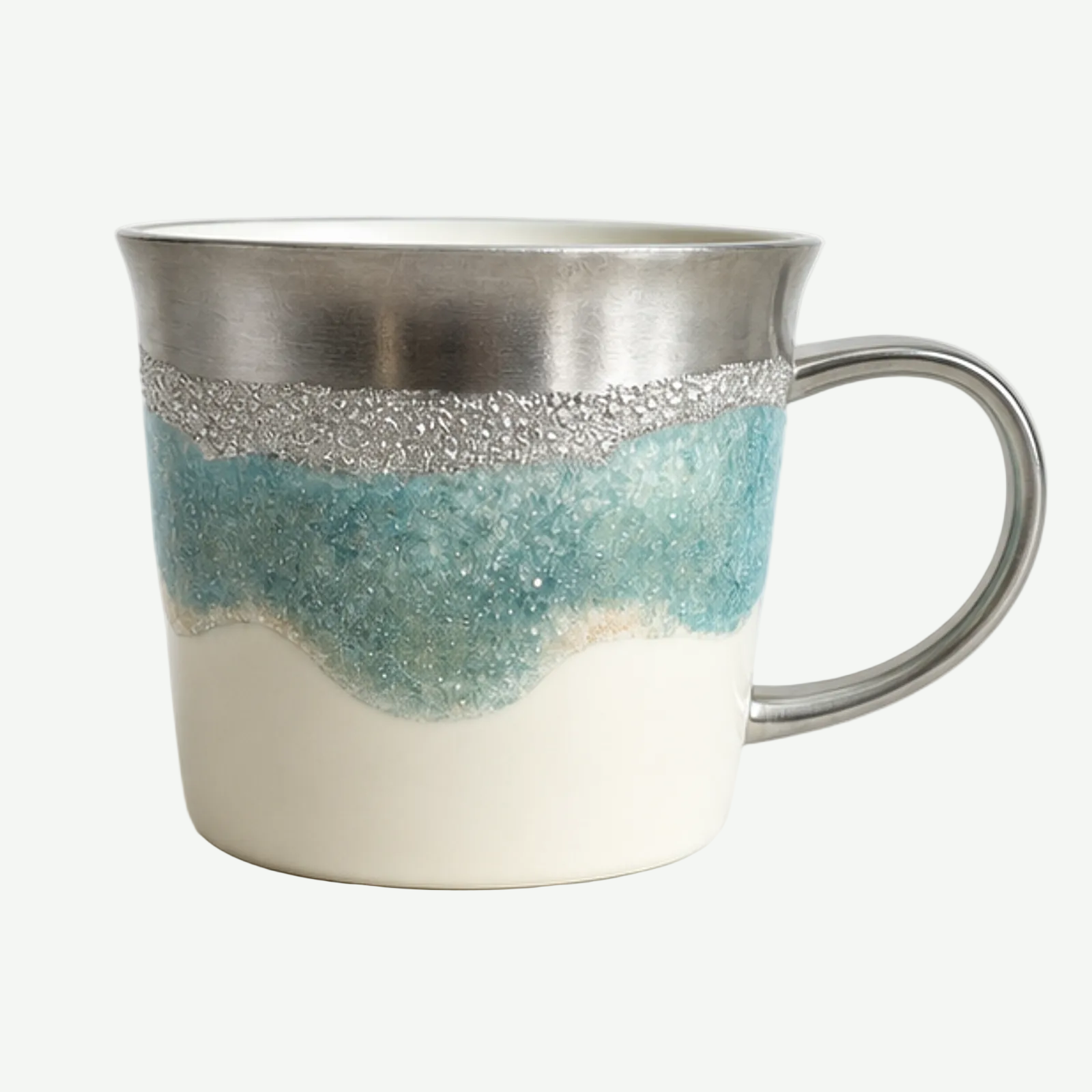 Aqua Tide Handled Mug