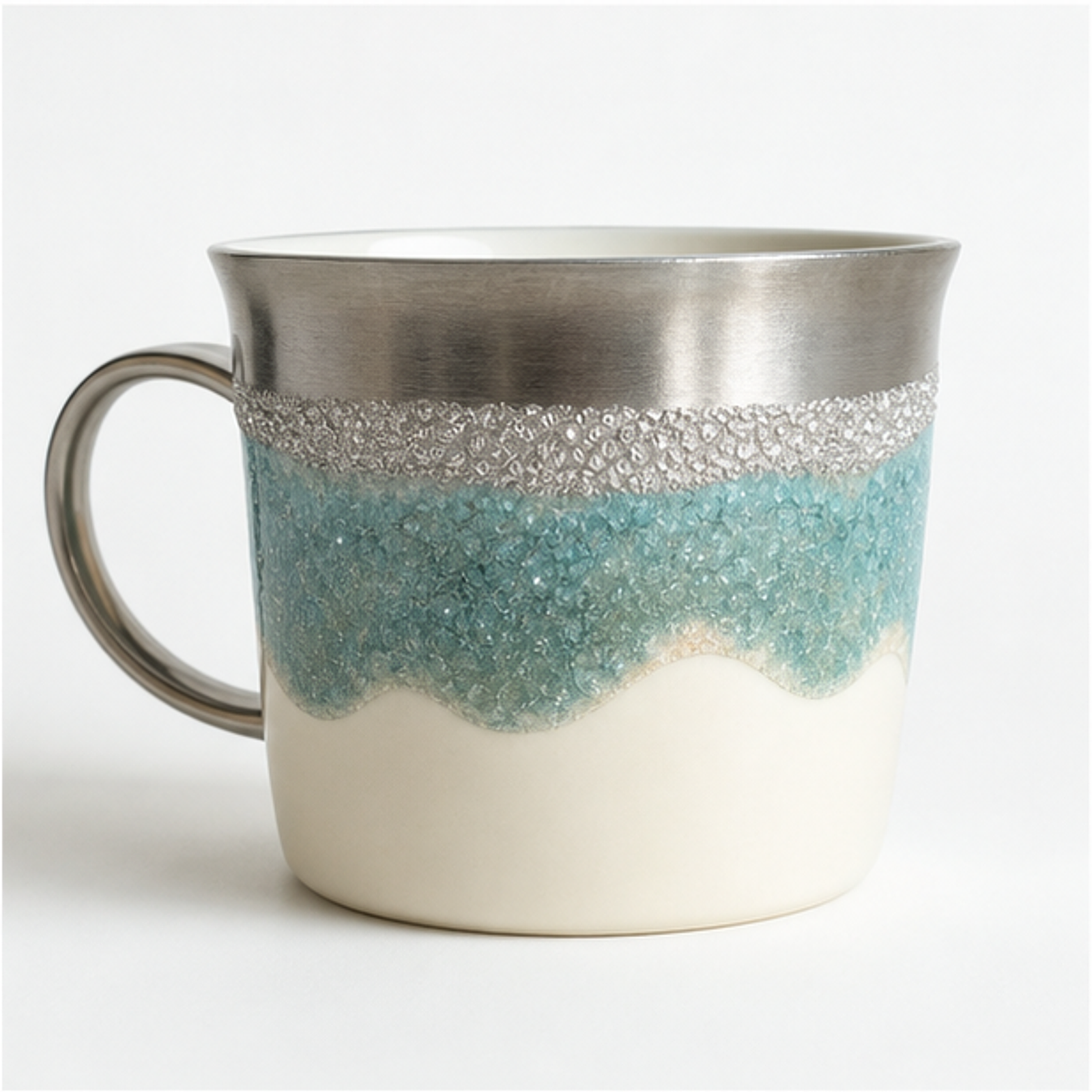 Aqua Tide Handled Mug