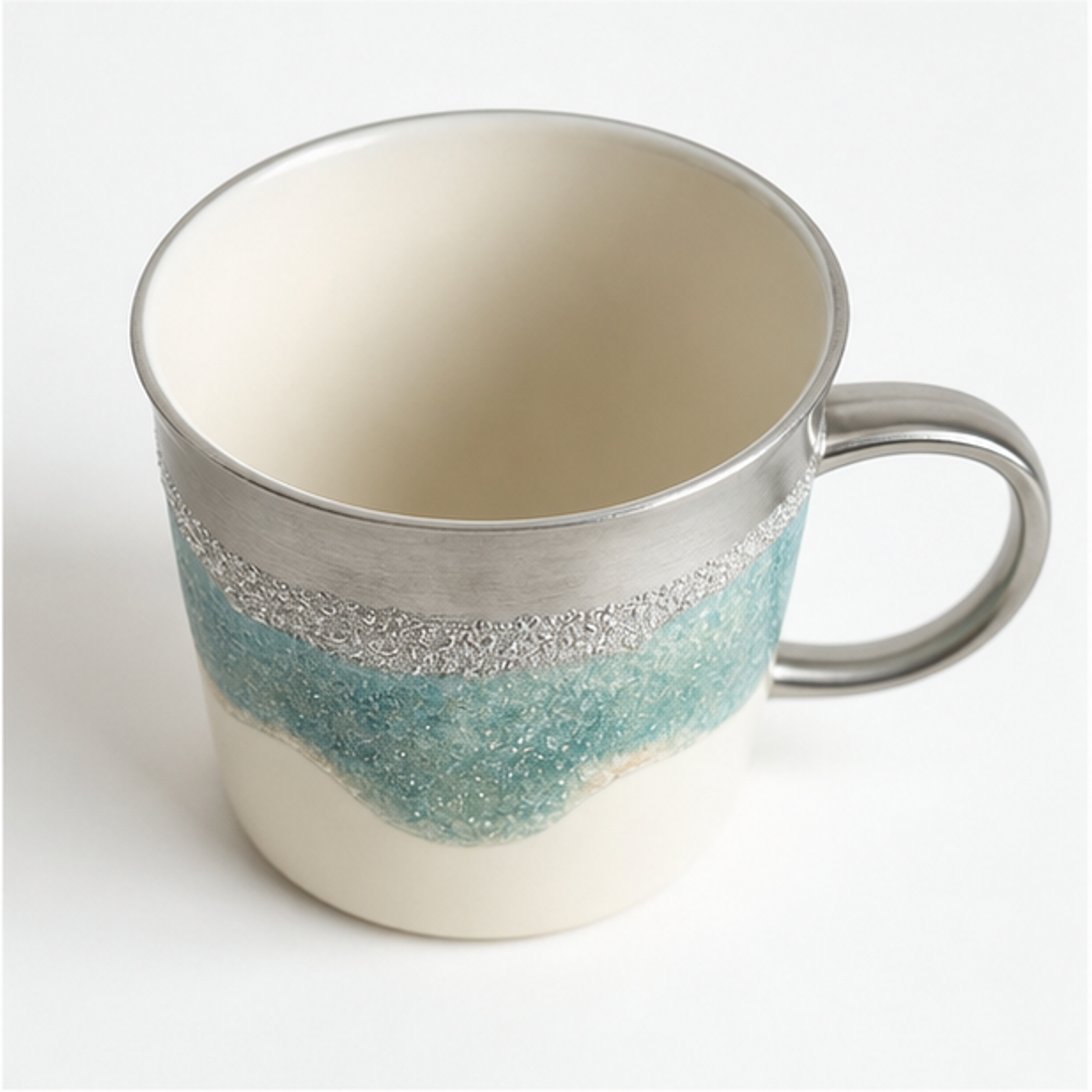 Aqua Tide Handled Mug